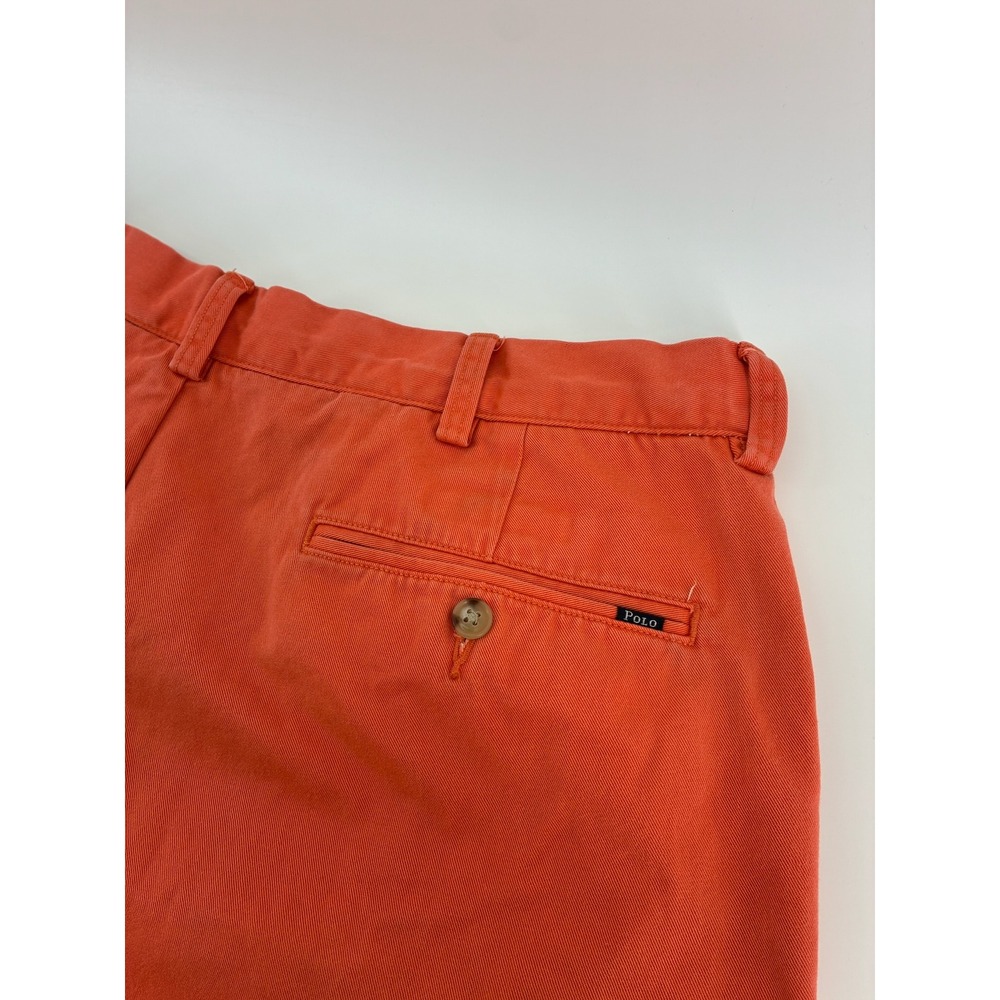 Polo Ralph Lauren Classic Fit Mens Chino Pants Orange Cotton 36x32 Flat Front